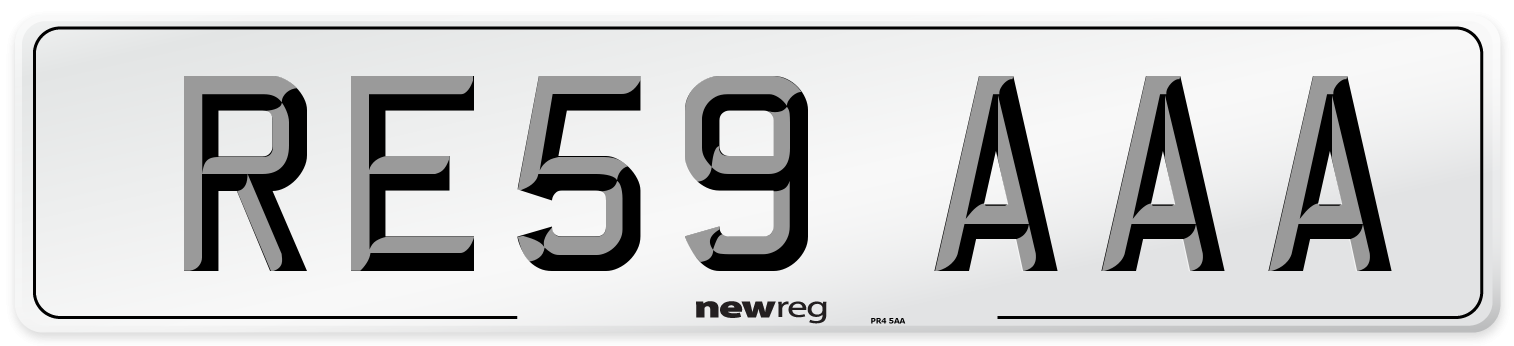 RE59 AAA Number Plate from New Reg